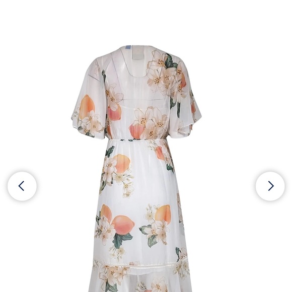 FARM Rio x Anthropologie Eloisa Boho Floral Flowy Cottagecore Midi Dress Size M - Picture 16 of 16
